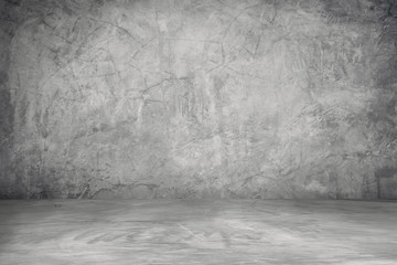 Vintage wall and floor concrete grey color background , Art room loft style