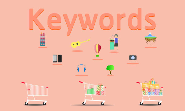 keywords search around the world anything vector illustration eps10