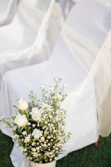 Chair decorated wedding ceremony