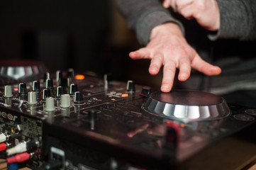 Dj controller at the party macro