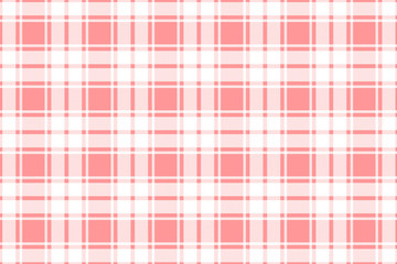 Plaid, tartan, check pattern pink and white.  Simple background