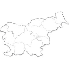 Obraz na płótnie Canvas mappa slovenia