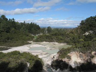 Fototapeta na wymiar New Zealand. Thermal nature in Rotorua.