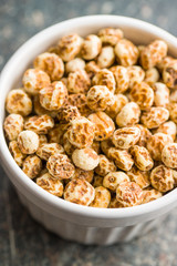 Tiger nuts. Tasty chufa nuts. Healthy superfood.