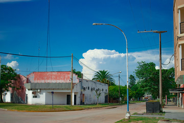 Fototapeta na wymiar Nubes de Verano en el Pueblo de Machagay