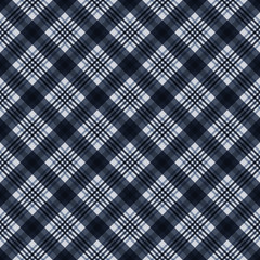 Plaid Seamless Pattern - Plaid design in colors of slate gray and blue