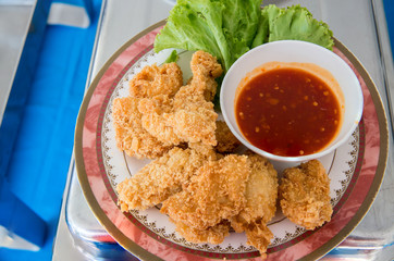 fried shrimp cake, thai street food 