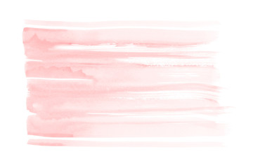 Fototapeta na wymiar Soft pink stripe watercolor background - paper texture