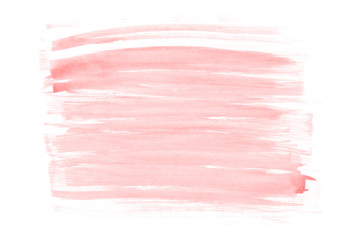 Pink abstract watercolor stroke design on paper texture