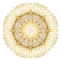 Floral color mandala. Arabic, Indian, motifs. Vector illustration.