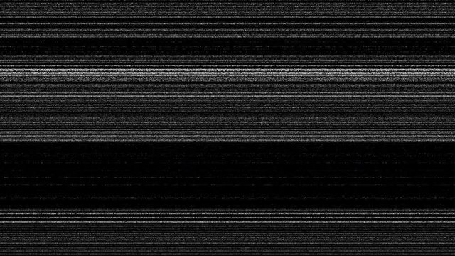 Horizontal Digital TV Static Noise Animation [4K Loop] (Greyscale)