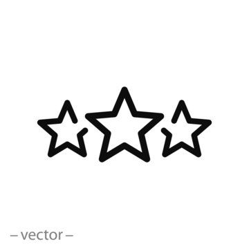 3 stars vector illustration