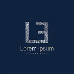 Initial Letter LE Logo Template Vector Design