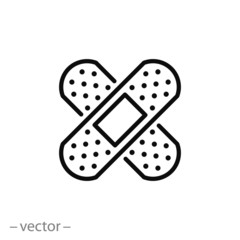 adhesive plaster icon vector