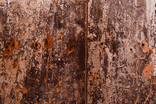 Textura de madeira antiga, tinta descascando