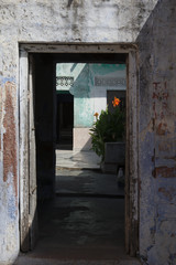 Fototapeta na wymiar Entrance to inner court of house in Rajasthan