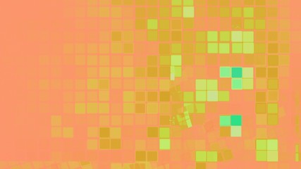 Viele kleine bunte Quadrate - Orange/Gelb