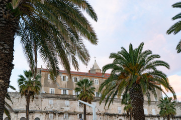 Fototapeta na wymiar Diocletian Palace in the Old Town Split, croatia