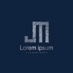 Fototapeta premium Initial Letter JM Logo Template Vector Design