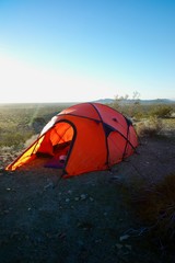 camping in der Wüste
