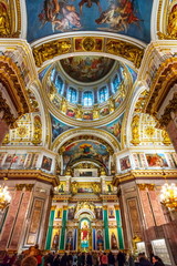Fototapeta na wymiar St. Isaac's Cathedral interiors, Saint Petersburg, Russia