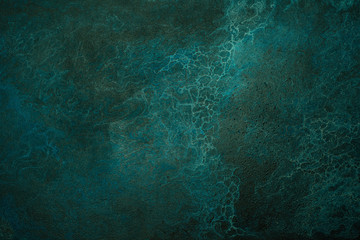 Oil paint texture. Grunge green background. Fragment of artwork - Image
