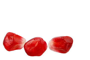 Fresh pomegranate isolated on white background with clipping path