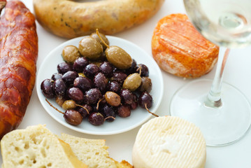 Portuguese appetizers on the table