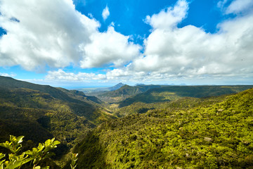 View from the Gorges viewpoint. Mauritius.