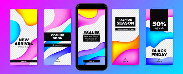 Abstract Fluid Flyers for Web Stories.