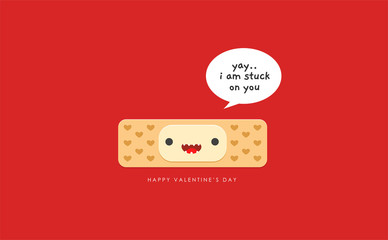 a cute bandage. Valentine's vector illustration