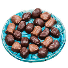 Plate of chocolates