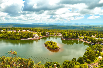 Temple at Ganga Talao. Mauritius and Grand bassin lake