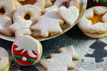 Christmas Linzer Cookies