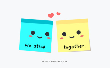 a cyan and yellow note with text 