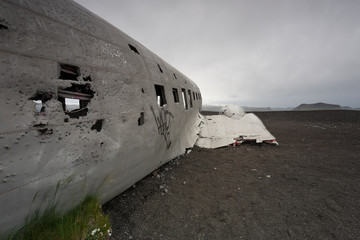 Das Flugzeugwrack am Strand von Sólheimasandur