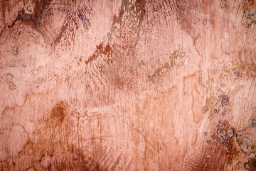 Scratched dirty dusty copper plate texture, old metal background