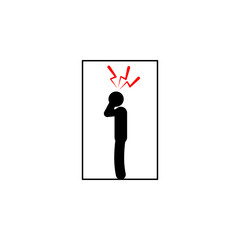 claustrophobia, fear icon on white background. Can be used for web, logo, mobile app, UI, UX