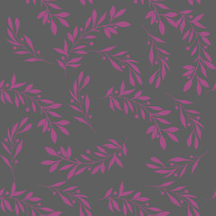 Floral bouquet vector pattern with small flowers and leaves
