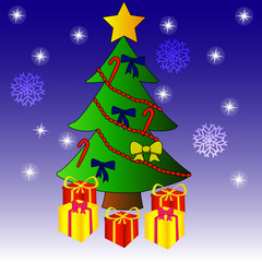 Christmas tree vector graphics