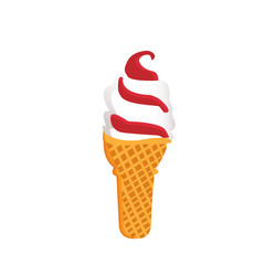 Ice cream in a waffle