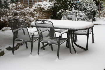 Hauterrasse im Winter