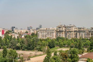 Fototapeta na wymiar areal view on Bucharest, Romania
