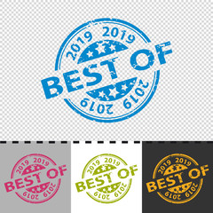 Rubber Stamp Seal - Best Of 2019 - Vector Illustration
