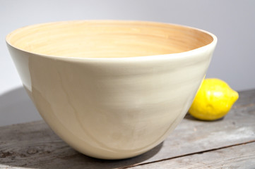 laquered bamboo bowl