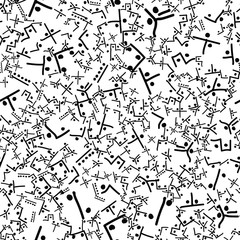 Fototapeta premium Abstract monochrome seamless texture
