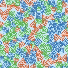 Color abstract seamless pattern background