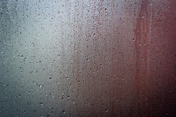water drops on window glass