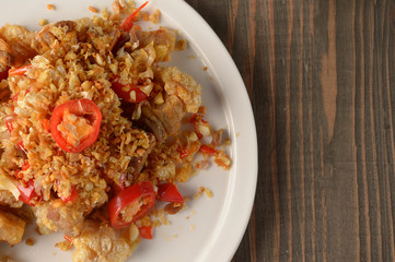Fried Pork Ribs,thai food
