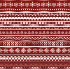 Christmas seamless ornamental pattern